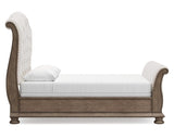 Cama de trineo tapizada Queen Ardenfield