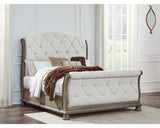 Cama de trineo tapizada Queen Ardenfield