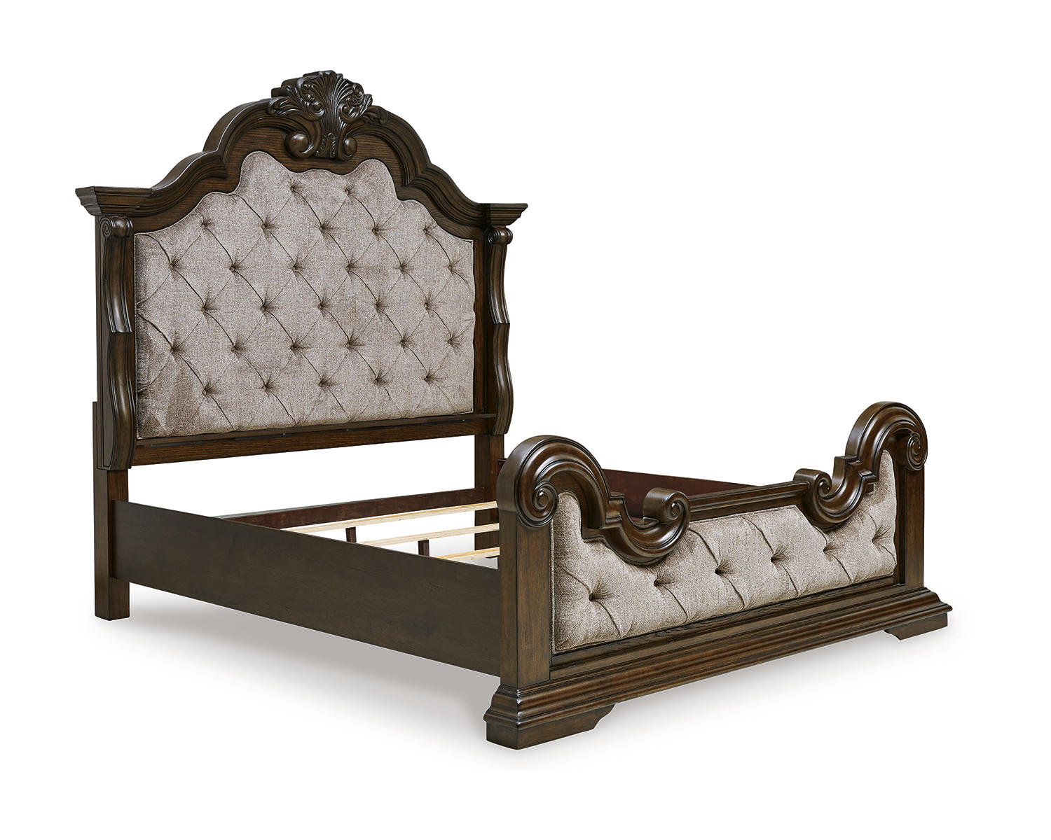 Maylee King Upholstered Bed, Dresser and Mirror