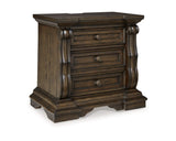 Maylee Queen Upholstered Panel Bed, Dresser, Mirror and Nightstand