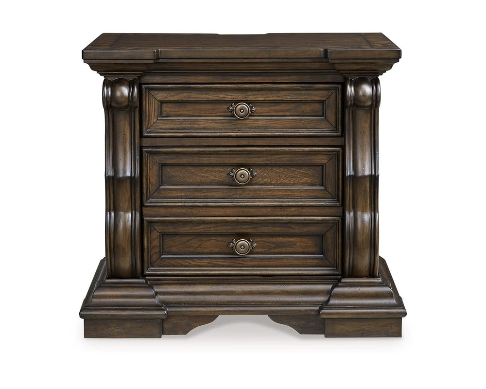 Maylee King Upholstered Bed, Dresser, Mirror and 2 Nightstands