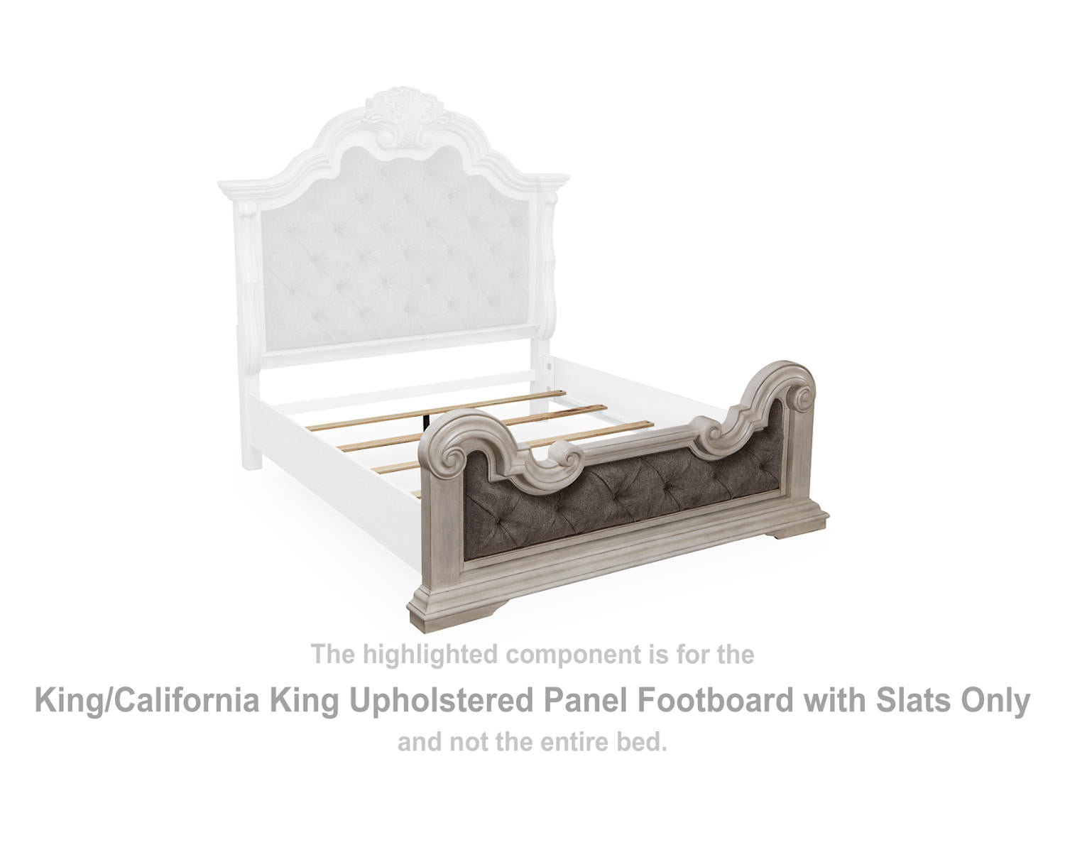 Bruchandi King/California King Upholstered Panel Footboard with Slats