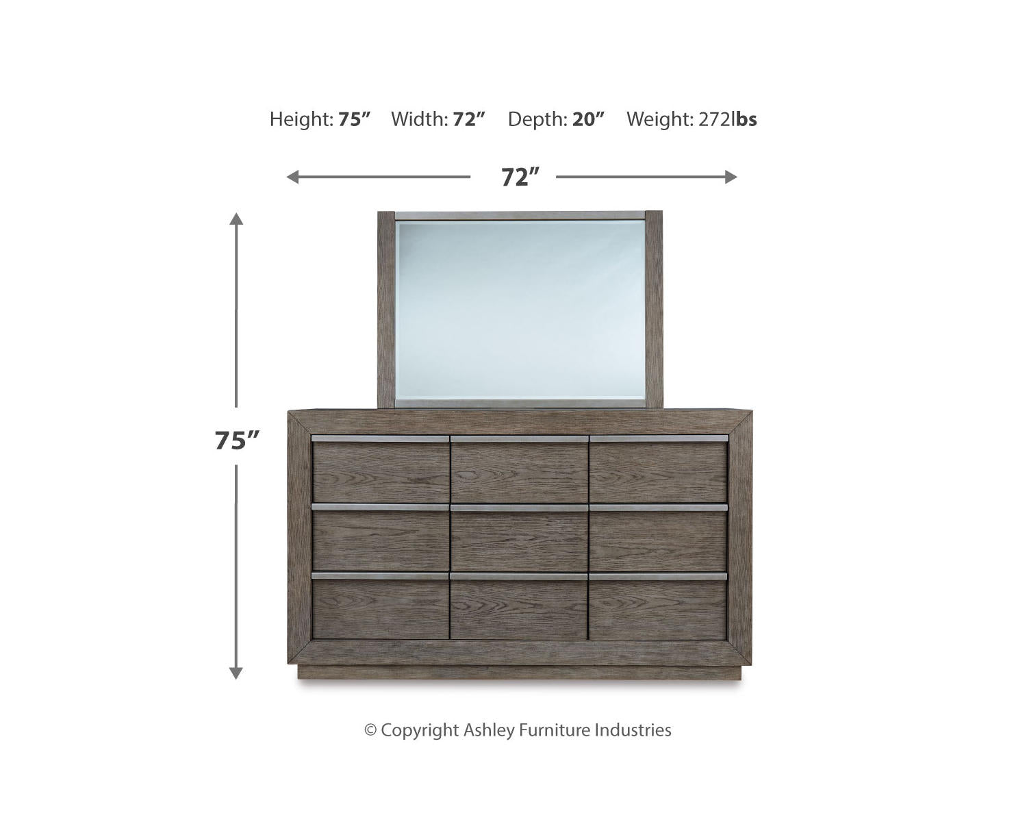 Anibecca Dresser and Mirror