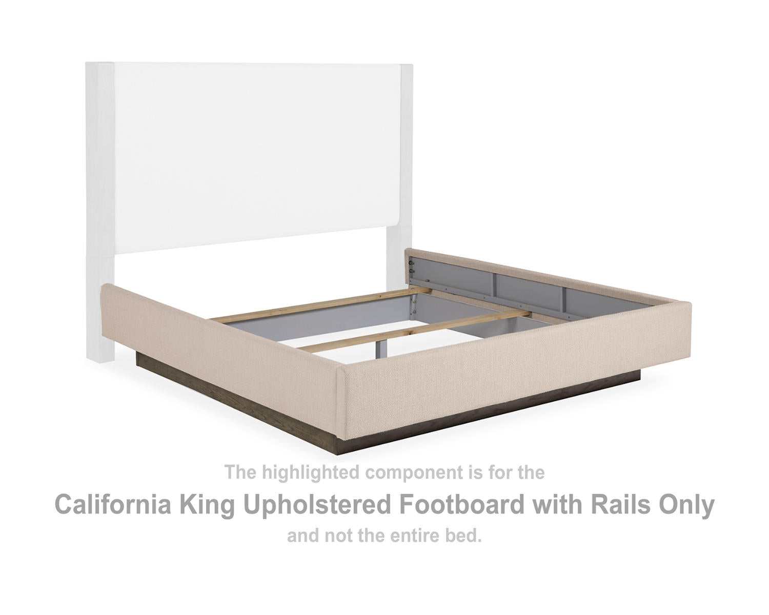 Anibecca California King Upholstered Footboard with Rails