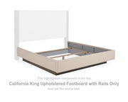 Anibecca California King Upholstered Footboard with Rails
