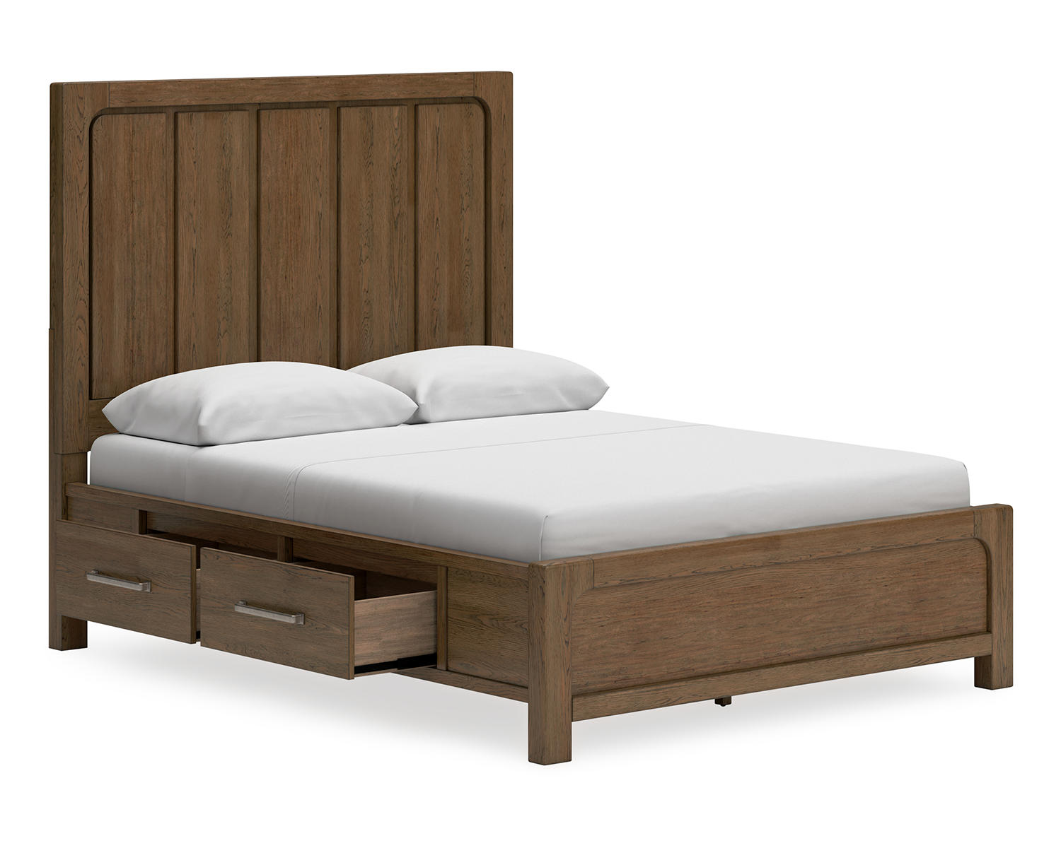 Cabalynn Queen Panel Bed with Storage, Dresser and Mirror