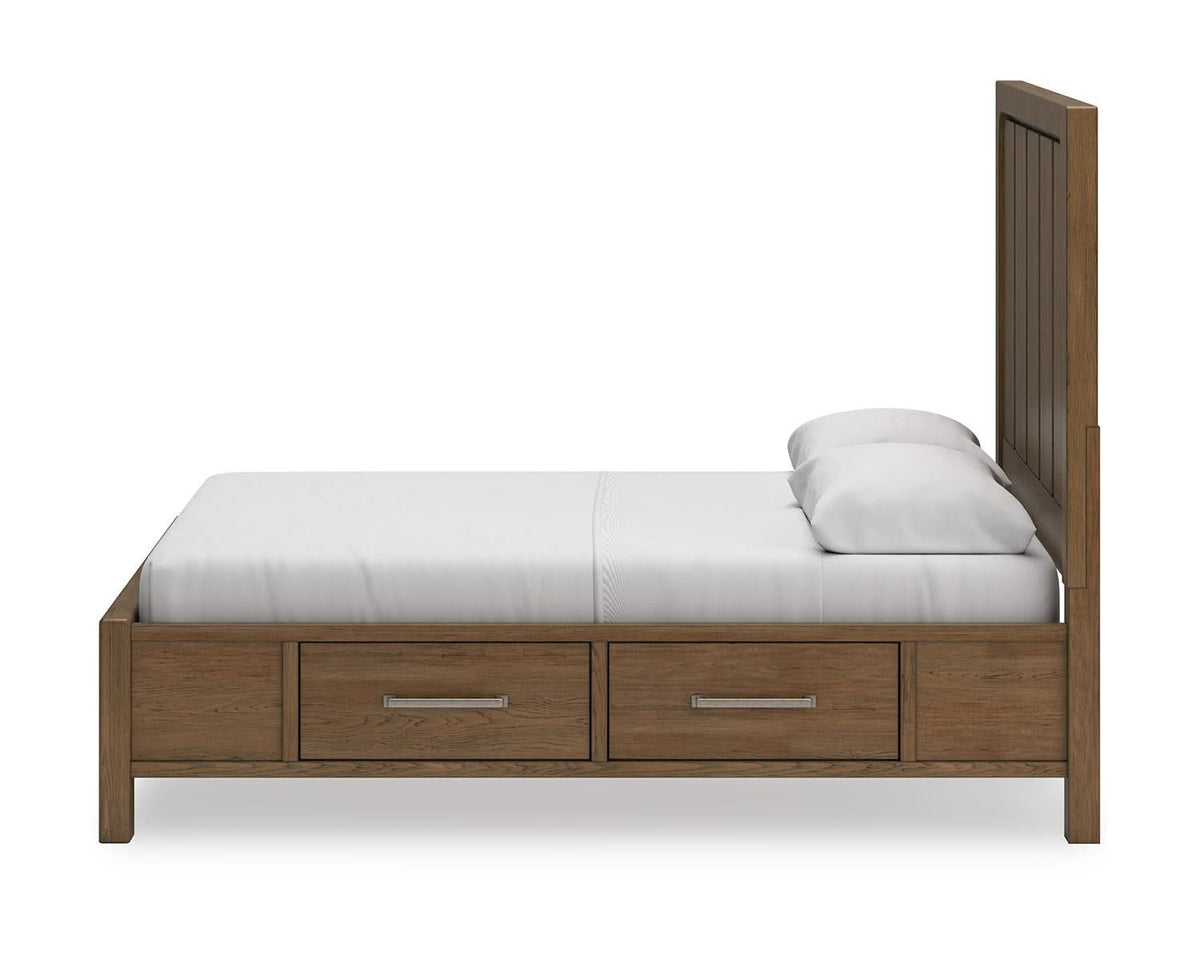 Cama Queen Cabalynn con paneles y almacenamiento