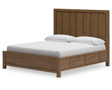 Cama California King con paneles y espacio de almacenamiento Cabalynn