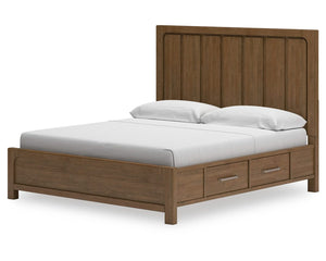 Cama California King con paneles y espacio de almacenamiento Cabalynn