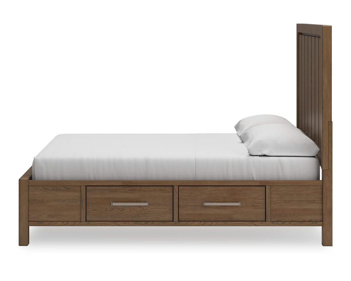 Cama California King con paneles y espacio de almacenamiento Cabalynn