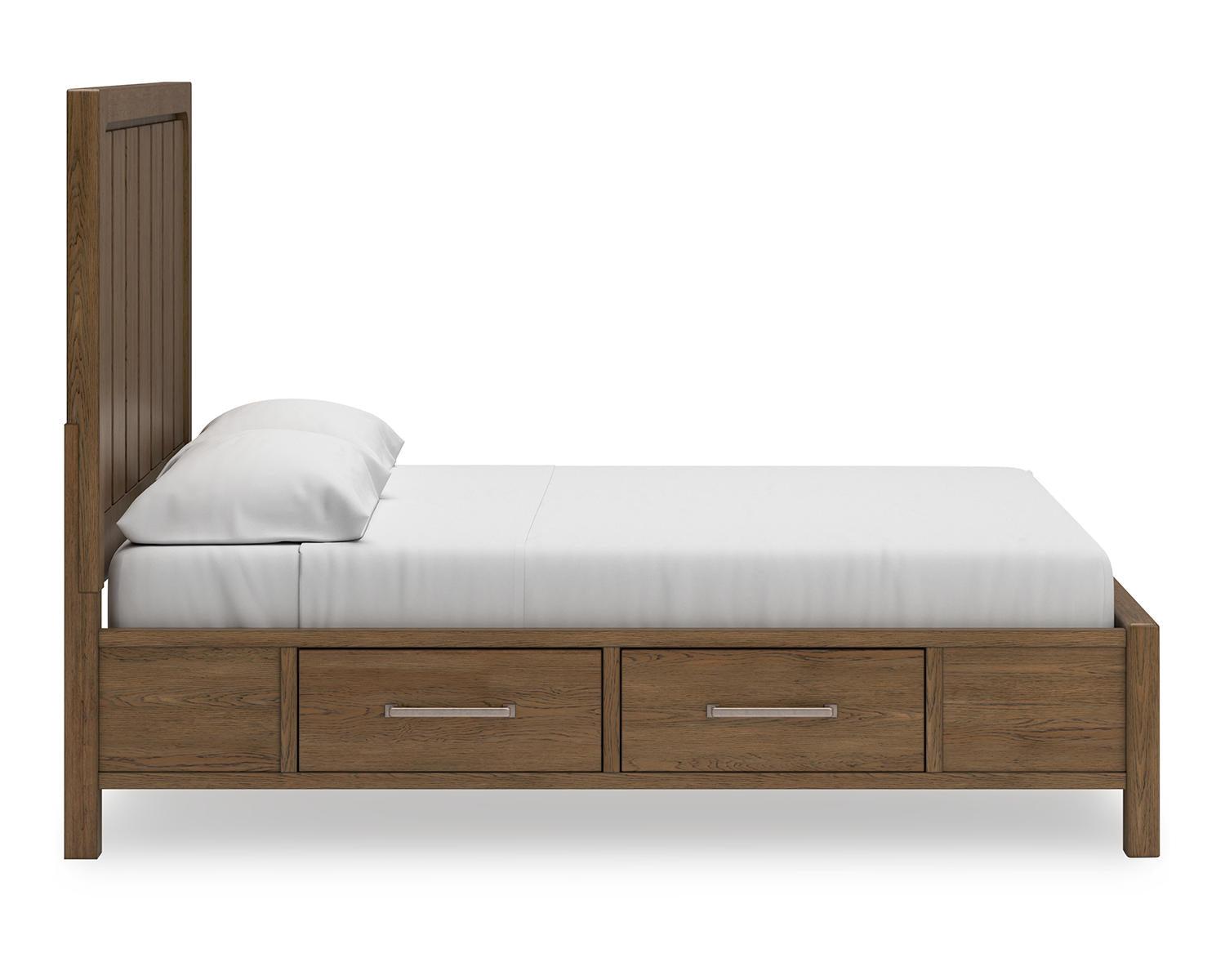 Cabalynn King Panel Bed with Storage, Dresser and Mirror