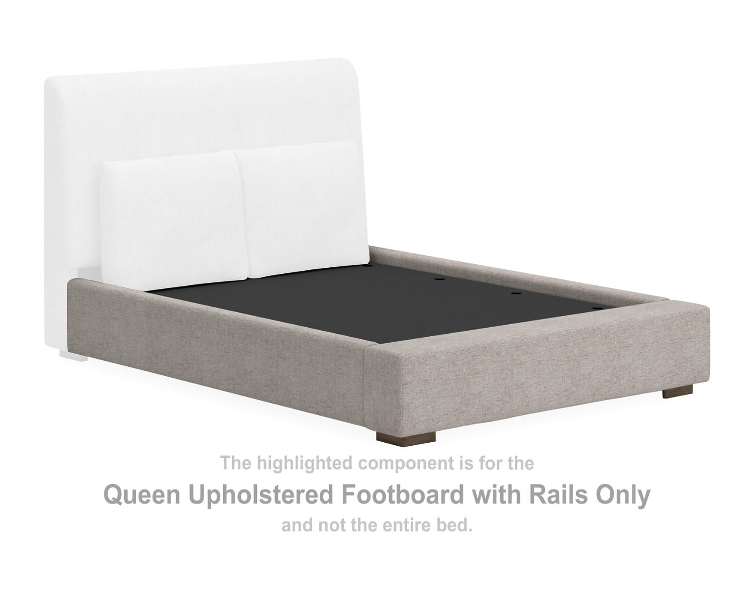 Cabalynn Queen Upholstered Footboard with Rails