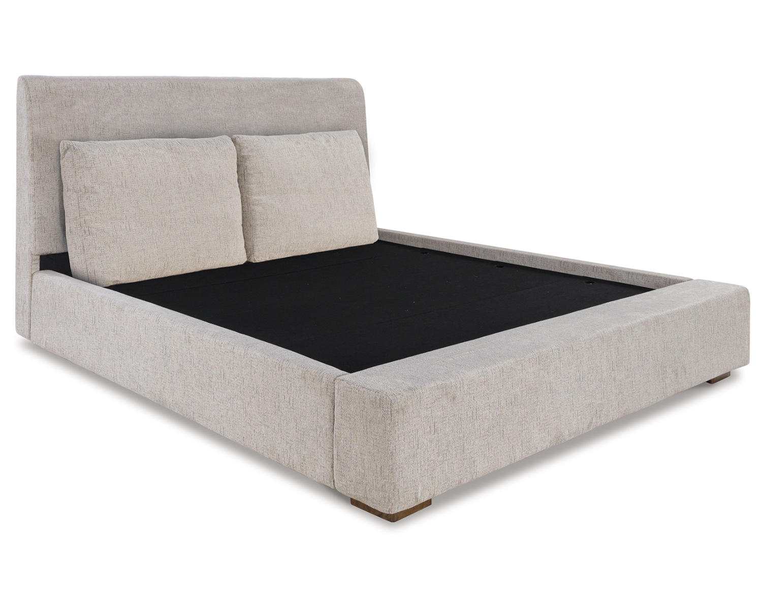 Cabalynn King Upholstered Bed, Dresser, Mirror and Nightstand