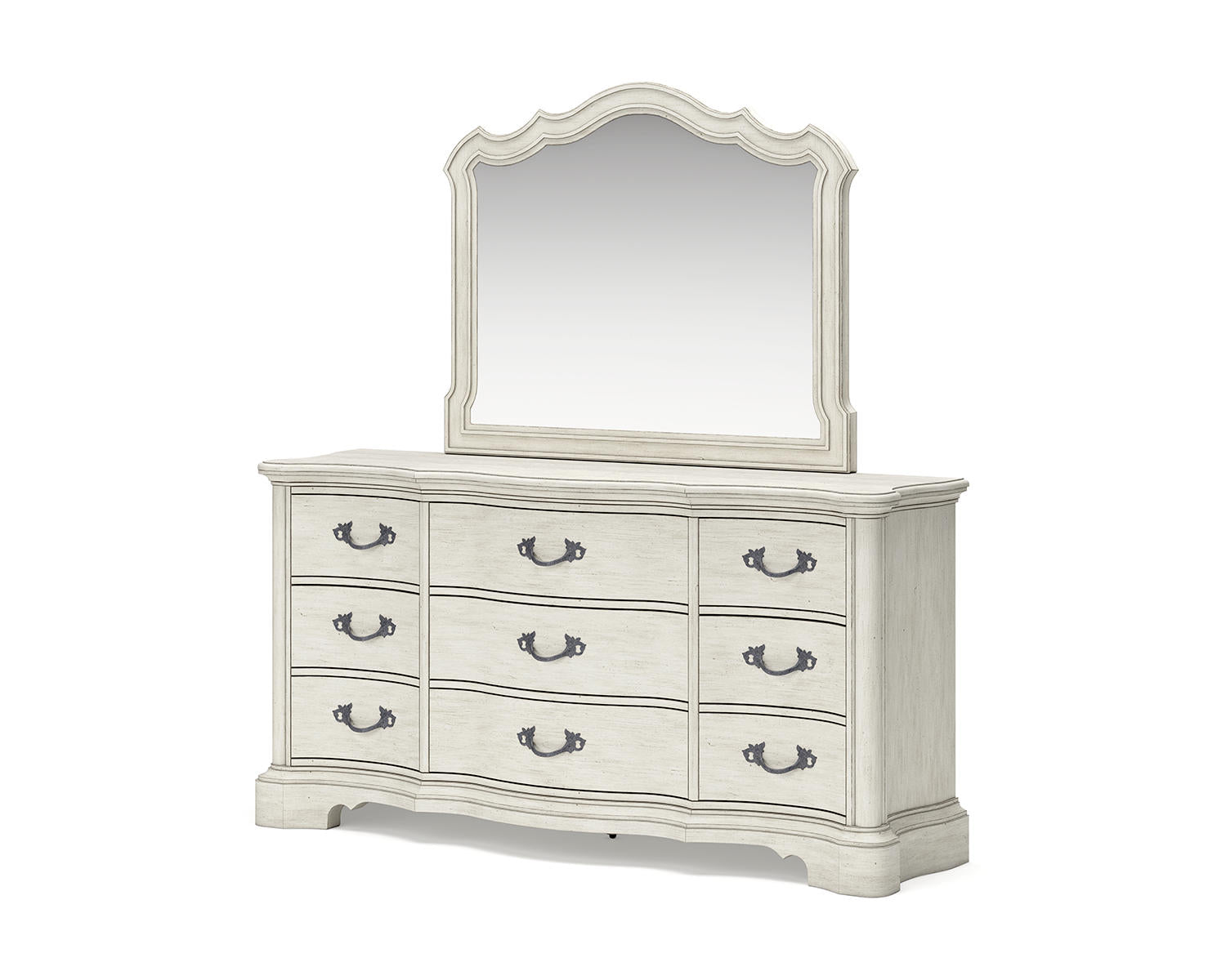Arlendyne King Panel Bed, Dresser, Mirror, Chest and 2 Nightstands