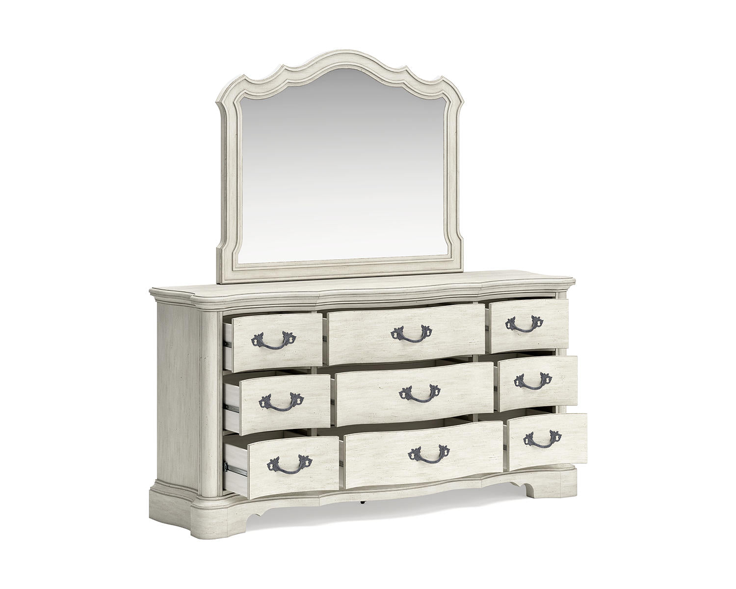 Arlendyne King Panel Bed, Dresser, Mirror, Chest and 2 Nightstands