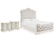 Arlendyne Queen Upholstered Panel Bed and 2 Nightstands