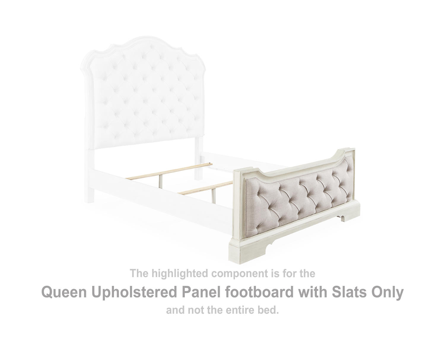 Arlendyne Queen Upholstered Panel footboard with Slats