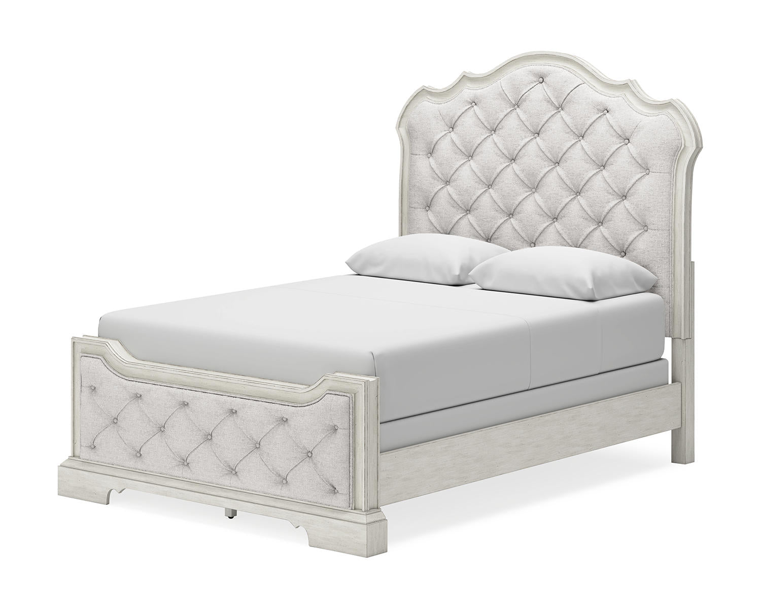 Arlendyne Queen Upholstered Bed, Dresser and Mirror