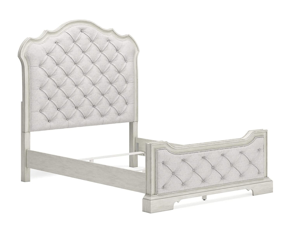 Arlendyne Queen Upholstered Bed, Dresser and Mirror