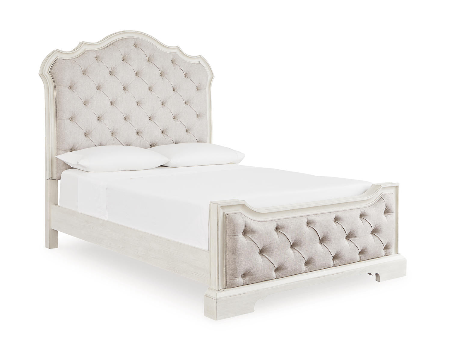 Arlendyne Queen Upholstered Panel Bed and 2 Nightstands