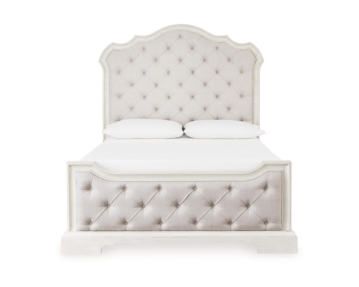 Arlendyne Queen Upholstered Bed, Dresser and Mirror
