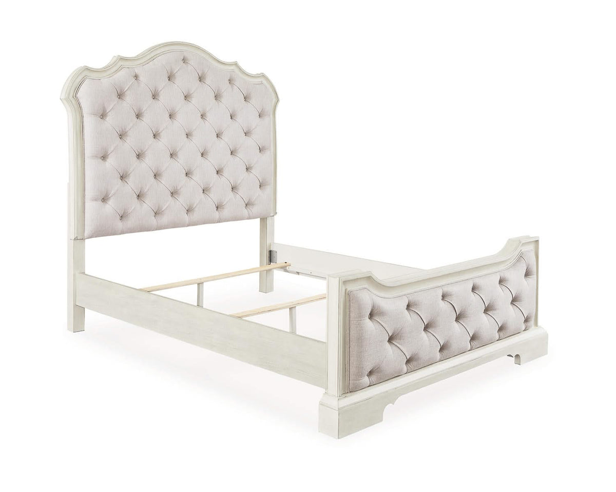 Arlendyne Queen Upholstered Panel Bed and 2 Nightstands