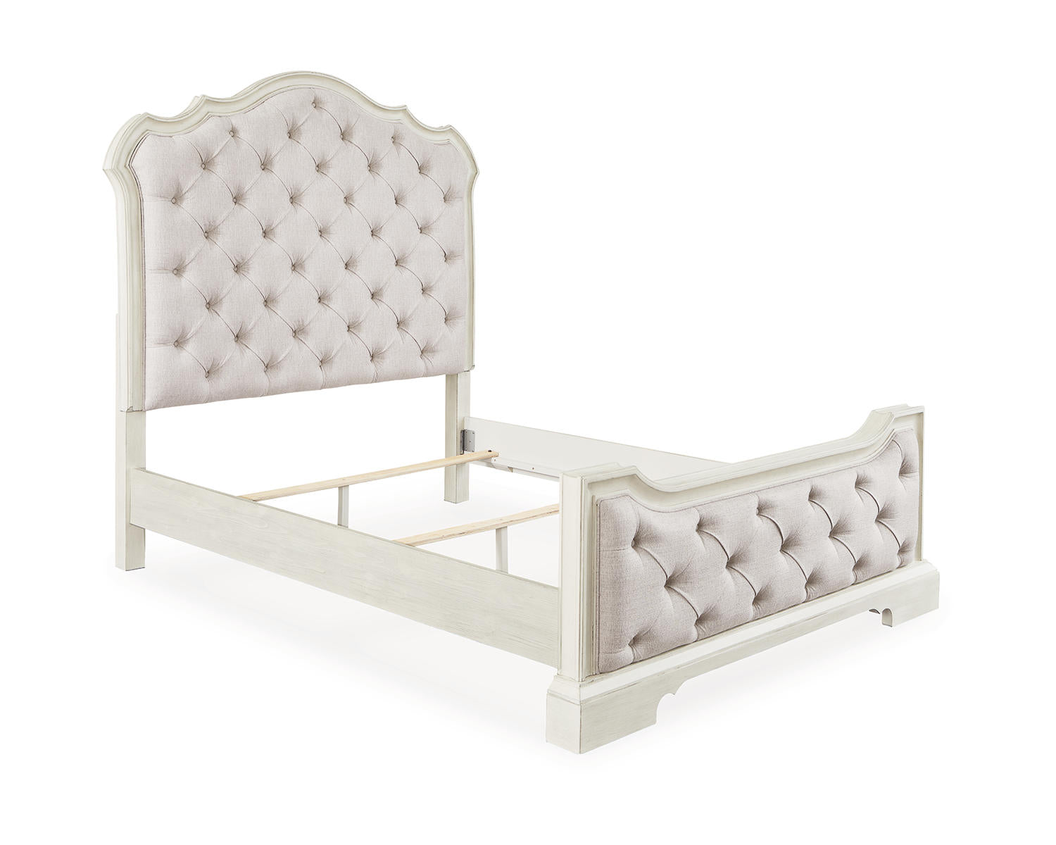 Arlendyne Queen Upholstered Panel Bed and 2 Nightstands