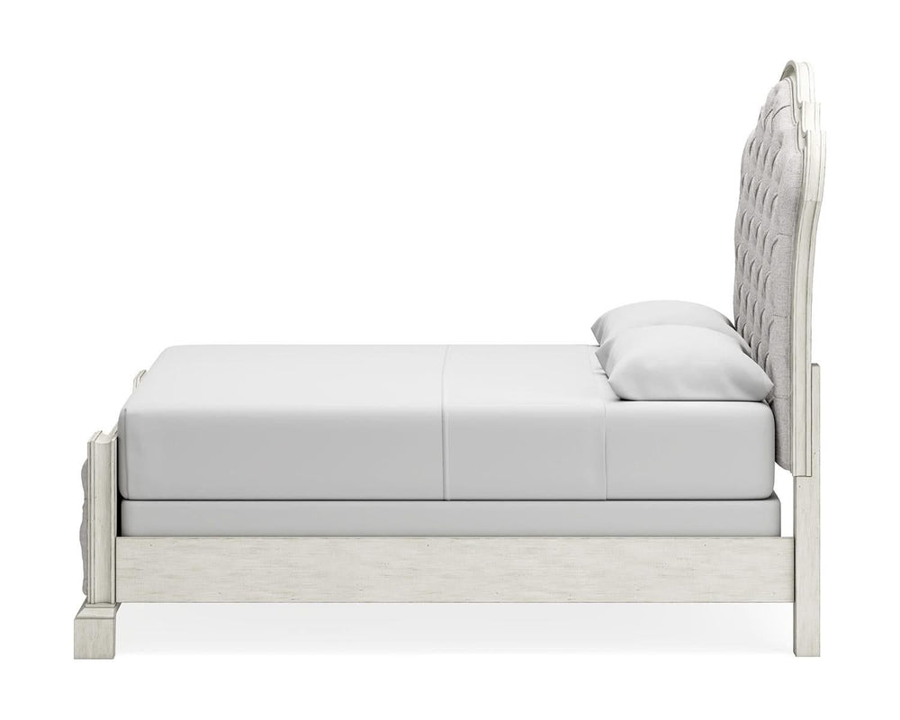 Arlendyne Queen Upholstered Bed, Dresser and Mirror