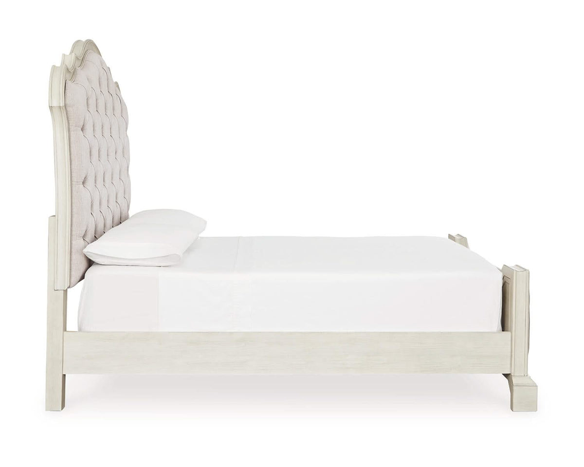 Arlendyne Queen Upholstered Bed, Dresser and Mirror