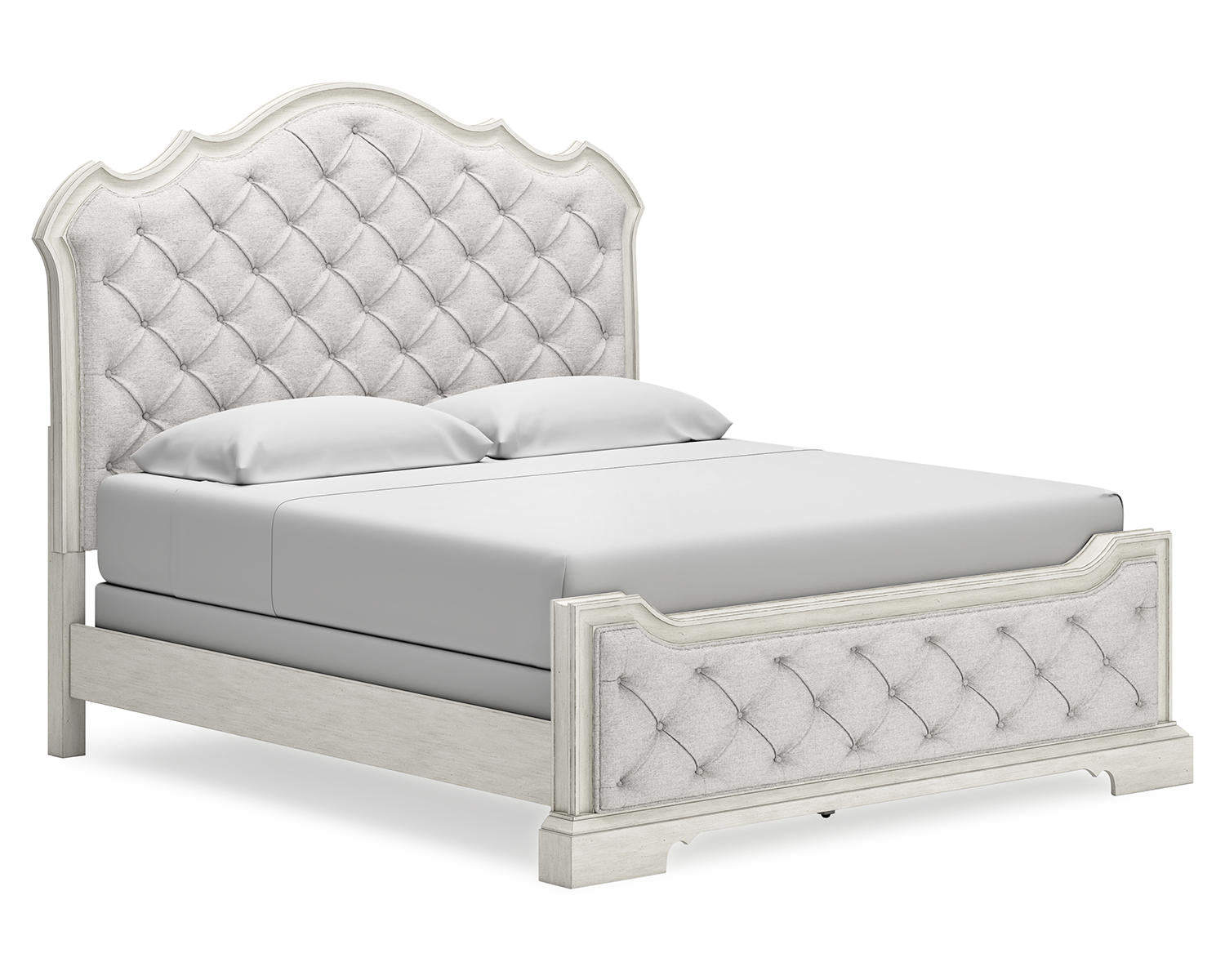 Arlendyne California King Upholstered Bed, Dresser and Mirror