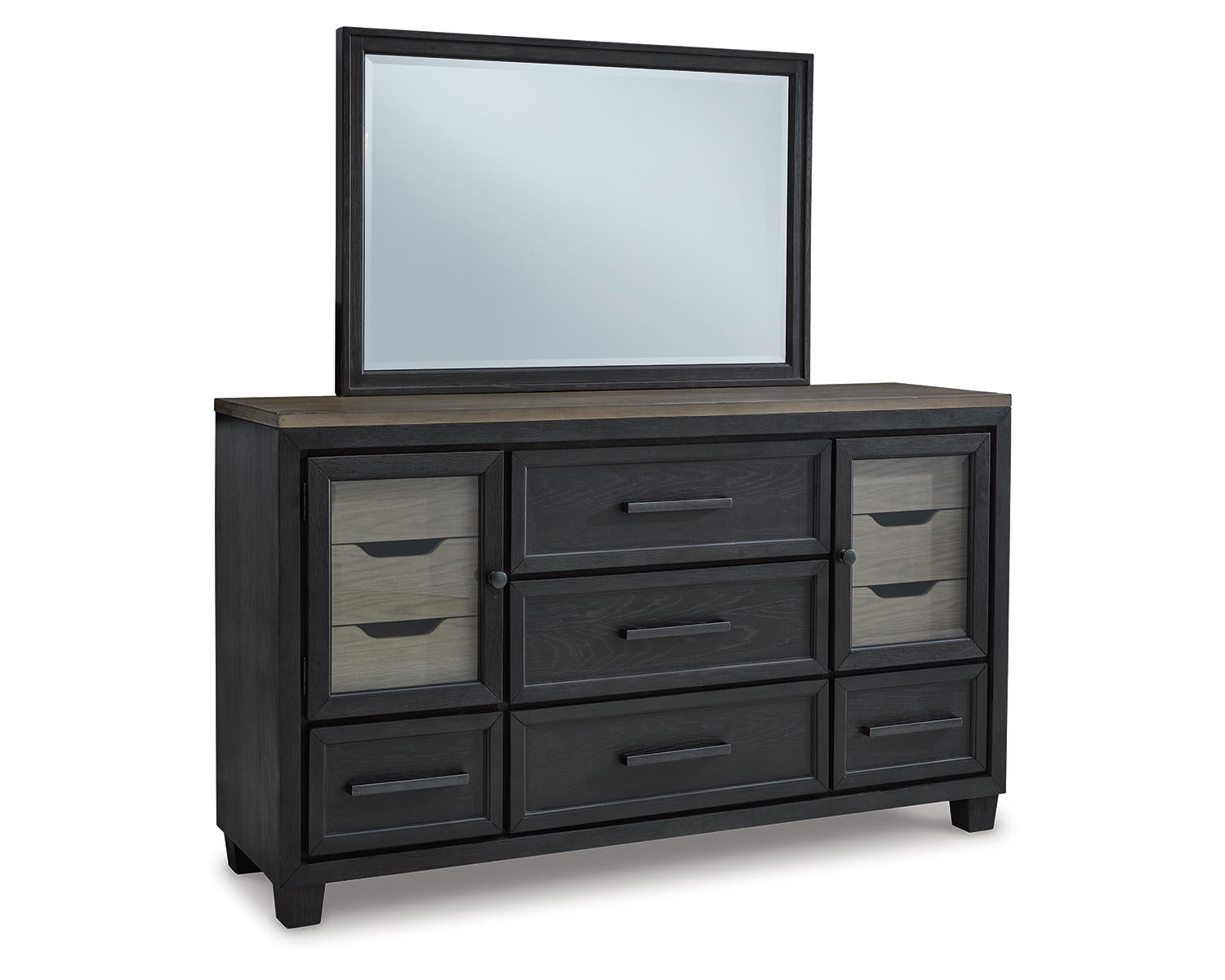 Foyland Queen Panel Storage Bed, Dresser and Mirror