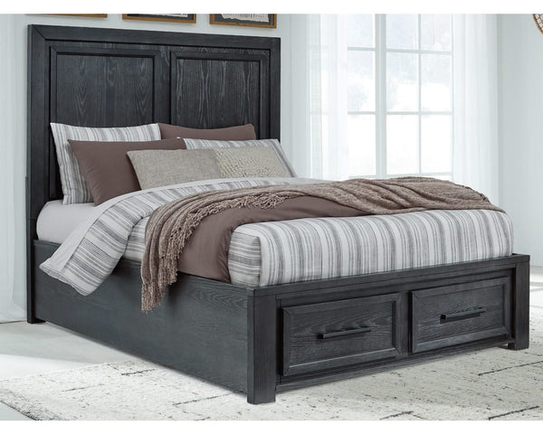 Cama Queen Foyland con almacenamiento y paneles