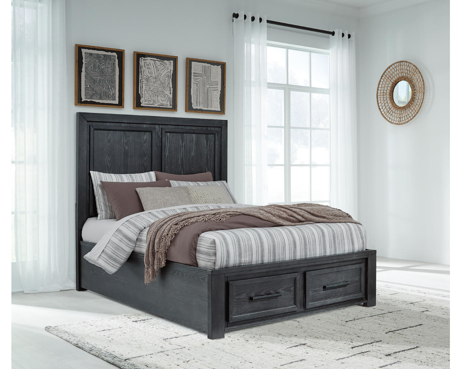 Foyland Queen Panel Storage Bed