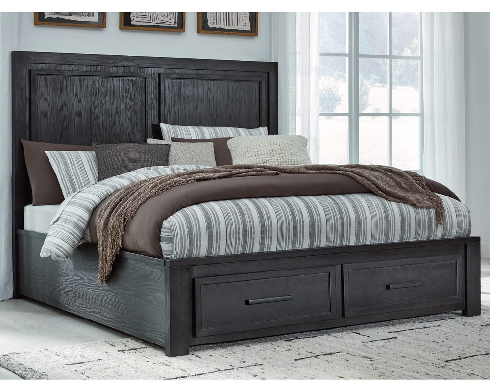 Foyland King Panel Storage Bed