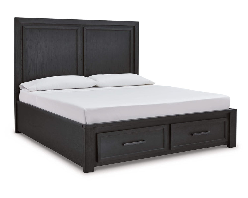 Foyland King Panel Storage Bed