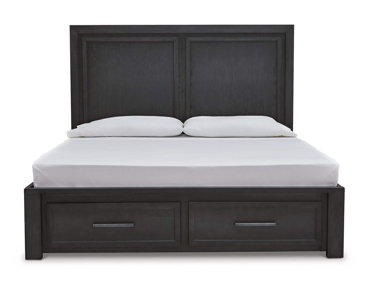 Foyland California King Panel Storage Bed
