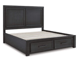 Foyland California King Panel Storage Bed