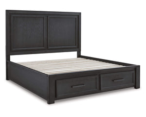 Foyland King Panel Storage Bed