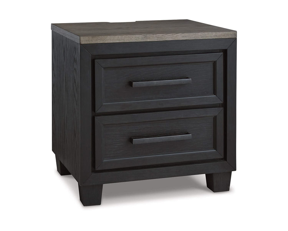 Foyland Cal King Panel Storage Bed, Dresser, Mirror, Chest and Nightstand