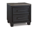 Foyland Cal King Panel Storage Bed, Dresser, Mirror, Chest and Nightstand