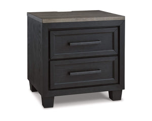 Foyland Cal King Panel Storage Bed, Dresser, Mirror, Chest and Nightstand