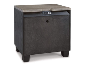 Foyland Cal King Panel Storage Bed, Dresser, Mirror, Chest and Nightstand