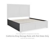 Foyland California King Panel Rails with Roll Slats