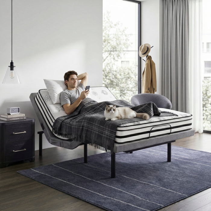 Flex Collection Full Power Head and Foot Adjustable Bed Frame with Massage, Zero Gravity, Charging Ports and Nightlight