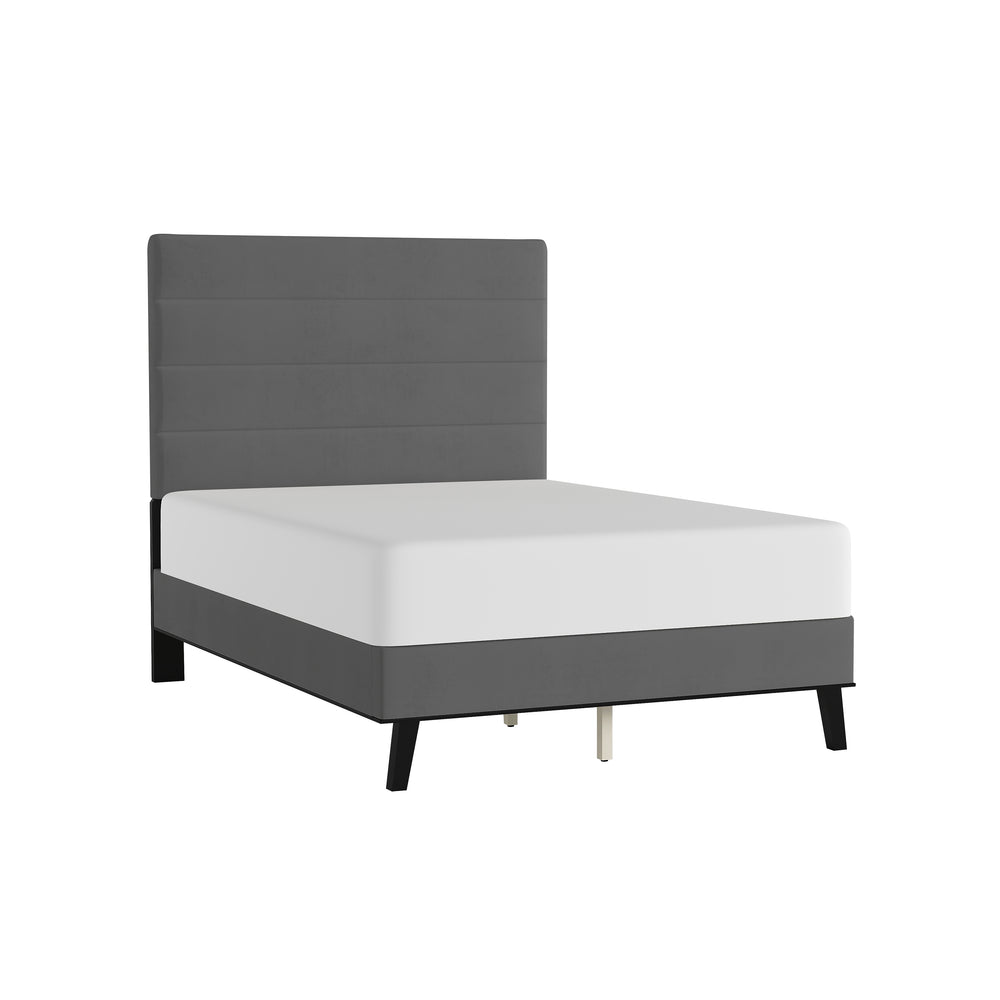 54" Charcoal Microfiber Platform Bed