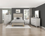 54" Beige Microfiber Platform Bed