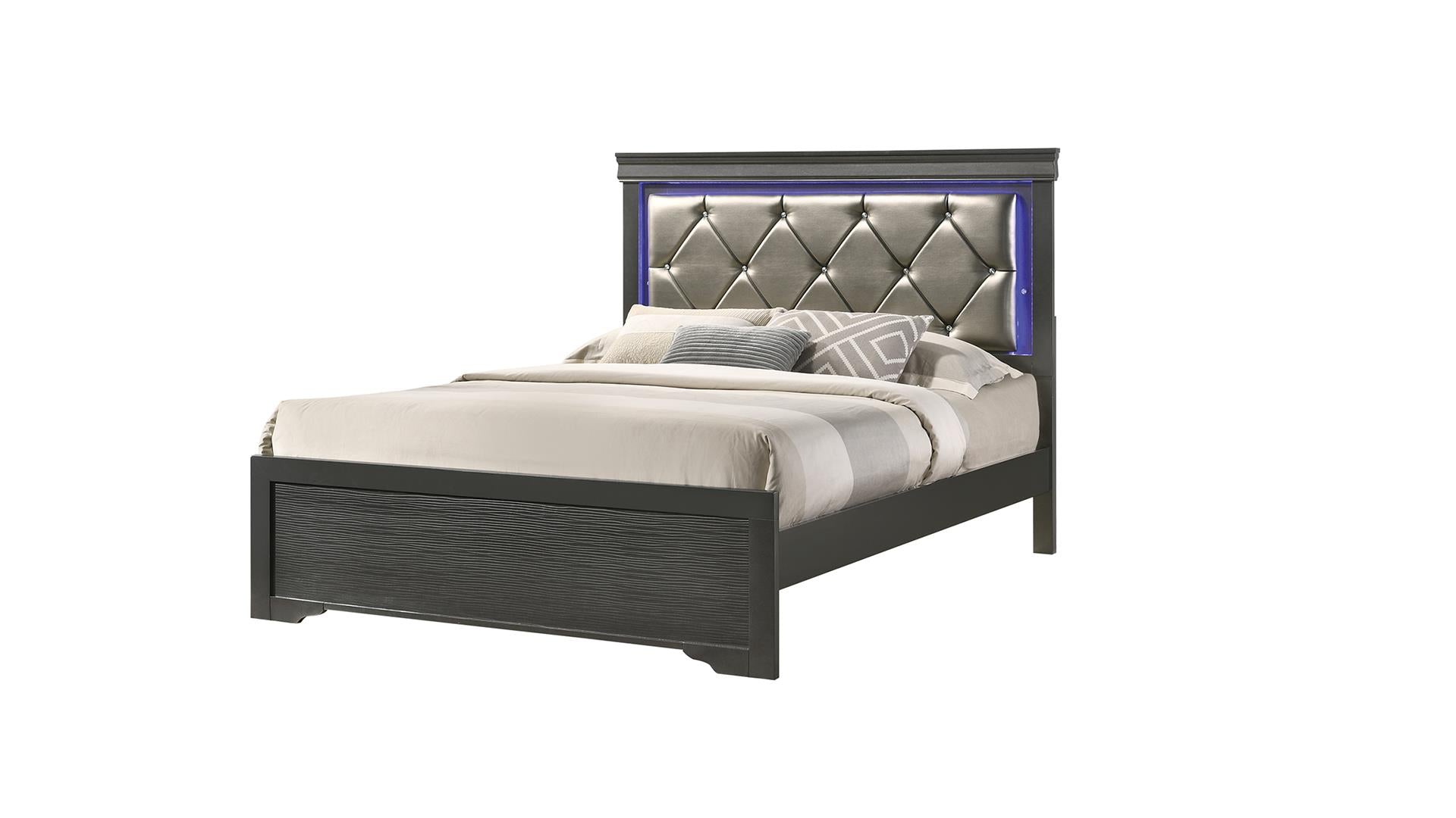 POMPEI METALLIC LED Bedroom 5PC Set