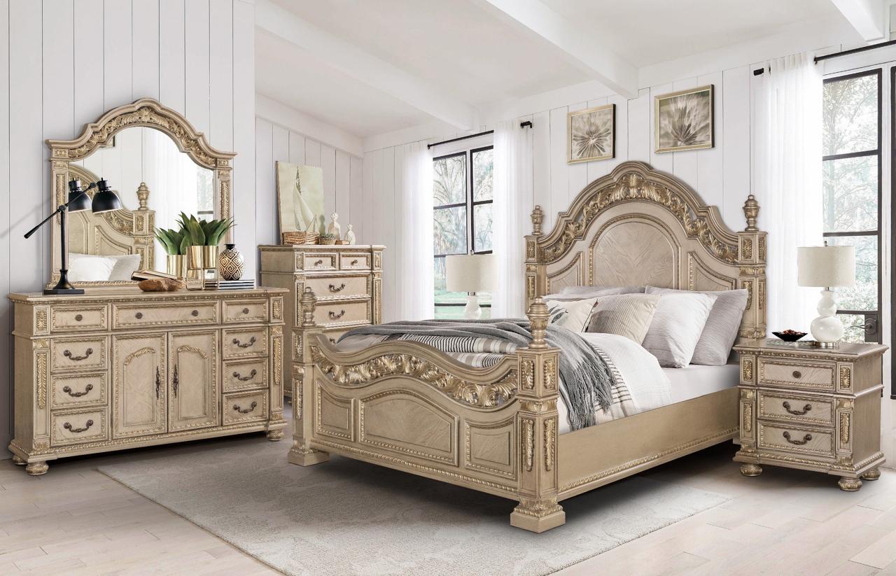 CAROLINA 5 Piece Real Wood Bedroom Set