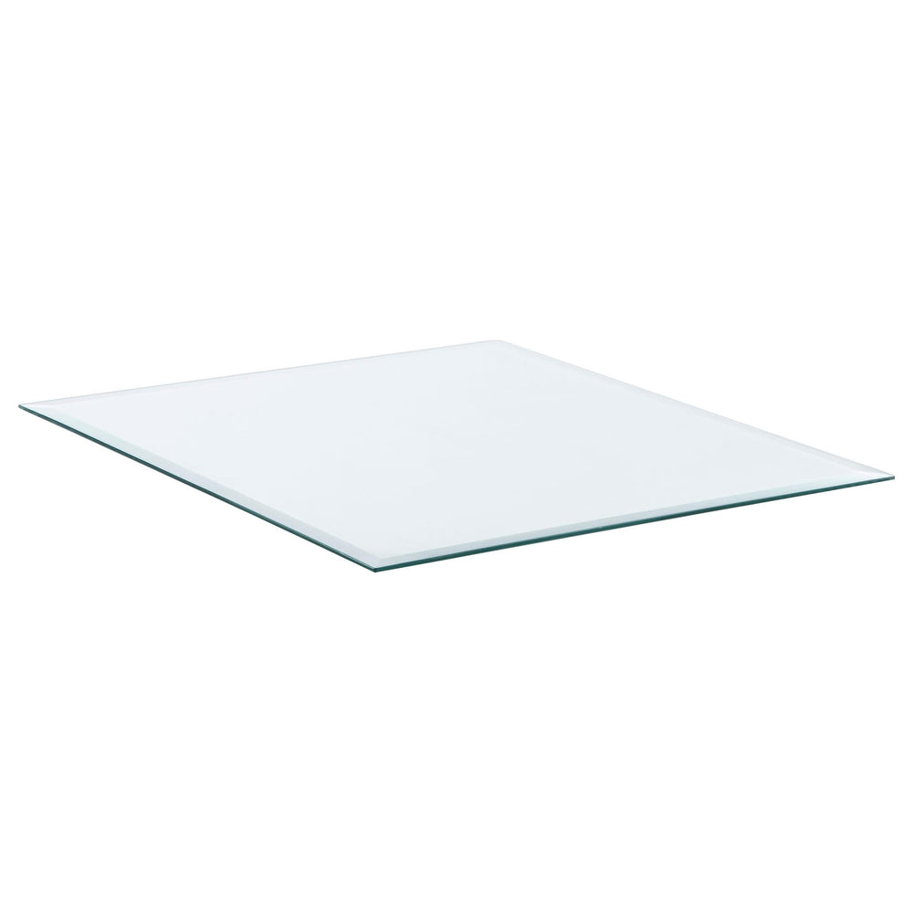 Tapa de vidrio templado transparente rectangular de 6 mm y 24 x 24 pulgadas