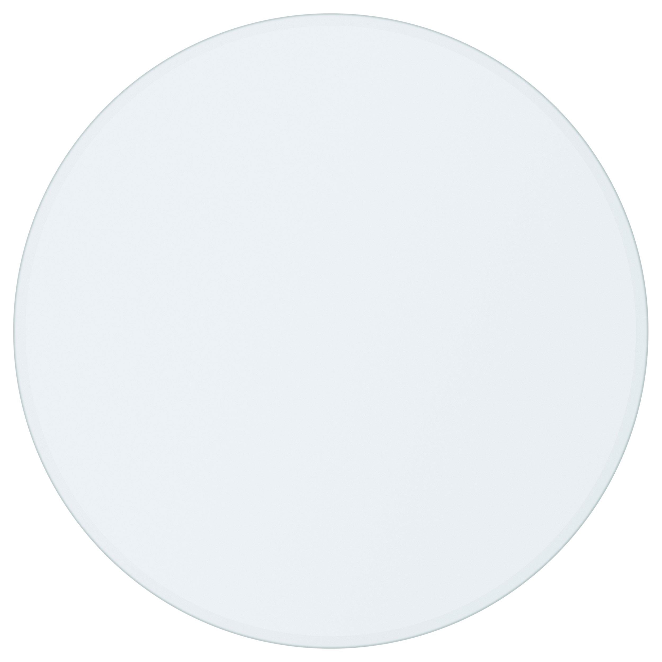 25-inch 8mm Round Clear Tempered Glass Top